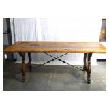 Spanish Revival Walnut Trestle Table