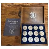 12 Salvador Dali .999 Silver Coins Israel