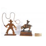 Ester Tester "bull rider"   sculpture bronzed +