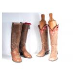 2 Pair stove pipe boots Jack Rowls & Tony Lama