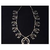 Squash silver necklace w Yei figures