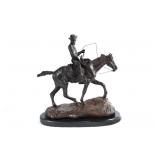 Charles Russel bronze - Cowboy on horse