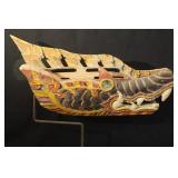 19th cent. Polychrome Thai Naga head Dragon