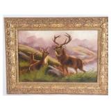 Robert Cleminson (1864-1903) Oil on Canvas - Elks