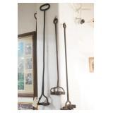 4 Branding irons - Bar YC, HH, LB, Fbar