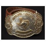 1987/8 Silver Engraved Texas State Champion Buckle