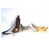 Cowboy art - 4  Horn and hoof collectibles