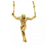Salvador Dali 18kt Gold Crucifix and Necklace
