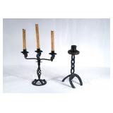 Western Wrought iron candlesticks - 2 pcs