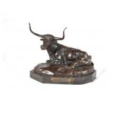 Charles Russell Bronze Texas longhorn