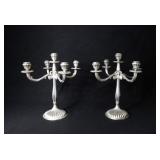 Pair Buccellati 800 Silver 5-light Candelabras