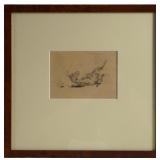 Edward Borein pencil sketch of a horse