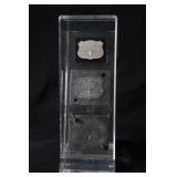 Edward H. Bohlin Saddle Badge dye in plexi case