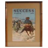 2 Framed Vintage Cowboy Magazine & Song Music