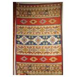 Geometric Handmade Kazak Wool Rug