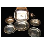 837 Gms of Sterling trays, pouridge bowl