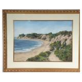 Amy Taylor Santa Barbara Beach pastel under glass