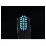 Zuni petit point sterling & turquoise ring
