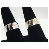 14kt White gold bands - 2 pcs - 15.9 gms