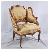 Antique French Brocade Bergere