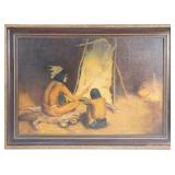 After the Historian by  E.I. Couse Oil on Canvas