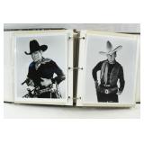 Photo album of  8" x 10" cowboy movie photos