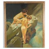 Hubert Salentin 1822-1910  - girls at swing