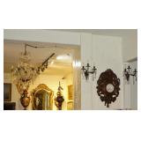 Crystal Chandelier with matching sconces