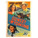 Gene Autry movie poster " Sunset in Wyoming"