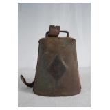 Very large cowbell w leather strap