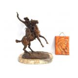 Charles Russell (1864-1926) Cowboy Bronze