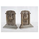 Cowboy bookends w horse & rider