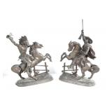 Spanish Invader  and Indians sculptures  - 2