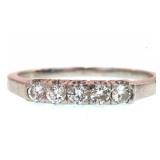 Platinum and  Five Diamond ring