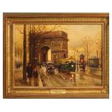 Edouard Cortes "Arc de Triumphe" oil on canvas