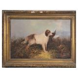 J. Langlois (1855-1904)- Spaniel oil on canvas