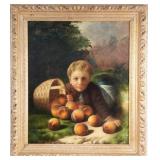 Carducius P. Ream (1838-1917) "Boy with fruit"
