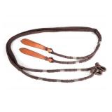 Vogt woven Romal with silver rings and leather end