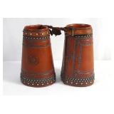 2 Leather cuffs ca 1920-30 - H. Hanel