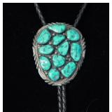 J. Bahe Navajo Sterling Bolo Tie