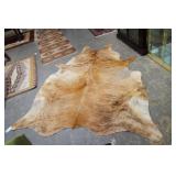 Cowhide rug  - beige  72" x 90"
