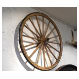 Wall mount buggy wagon wheel - 44"
