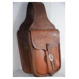 Antique Leather tooled Saddle bags