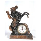 Horse n Ride bronzed Cowboy clock