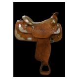 Broken Horn Silver Mounted  Show Saddle