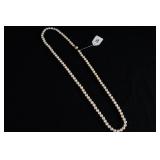 36" Akoya Pearl necklace w 14kt clasp w pearl