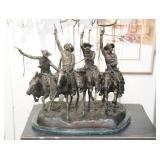 Frederick Remington Bronze Coming through the rye"