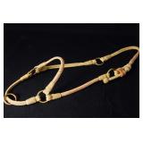 Luis B. Ortega rawhide hackamore with red braiding