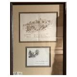 Edward Borein etching & Christmas cards to friends