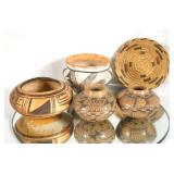 Miniature Acoma & Hopi pottery five pieces